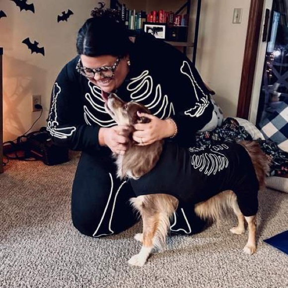 Women’s Glow in the Dark Skeleton Halloween Matching One Piece Suit 🩻 - Picture 6 of 10